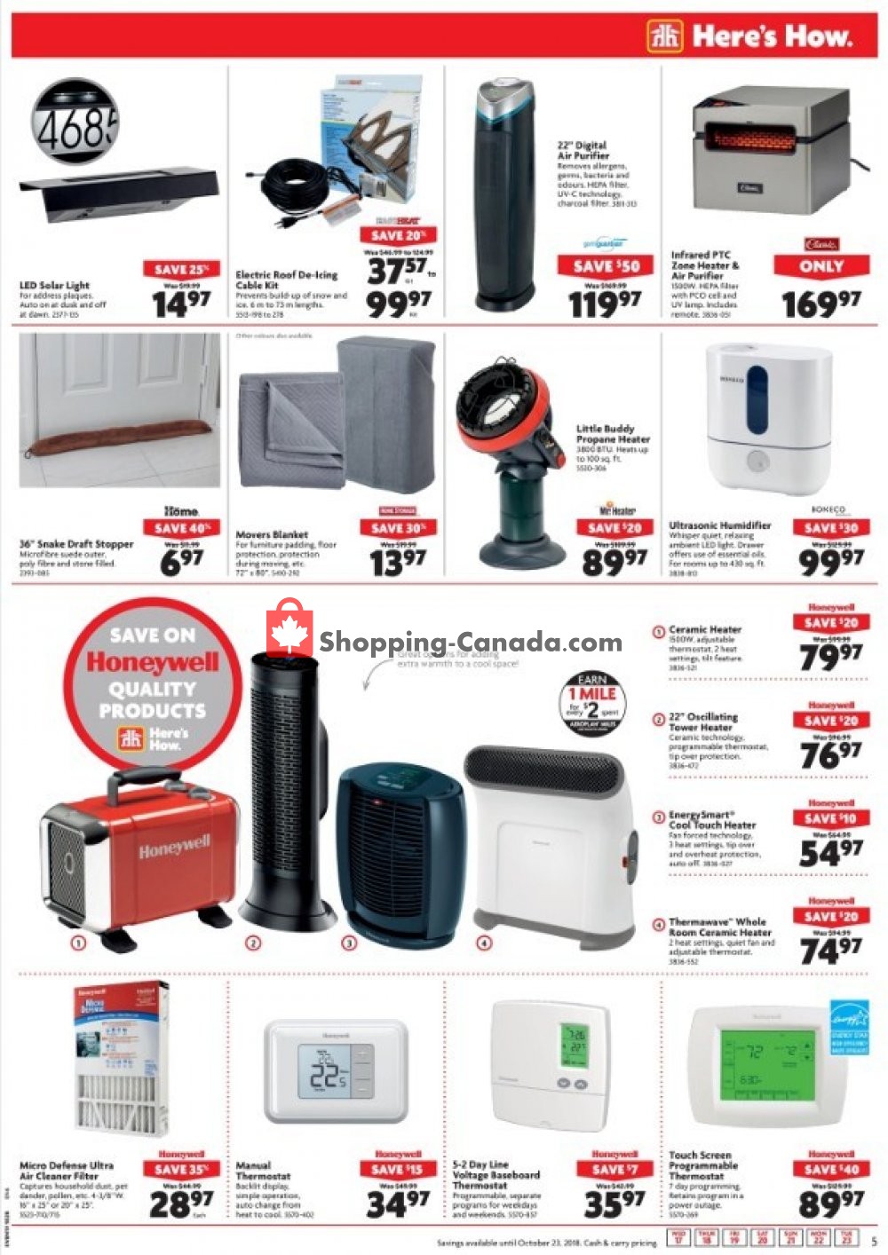 Home Hardware flyer from Wednesday October 17, 2018 to Tuesday October 23, 2018 - page 5