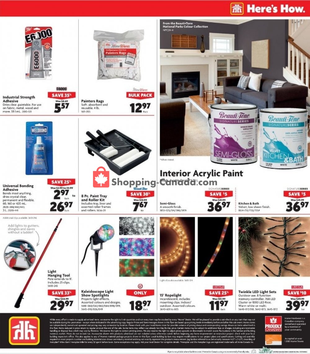 Home Hardware flyer from Wednesday October 17, 2018 to Tuesday October 23, 2018 - page 7