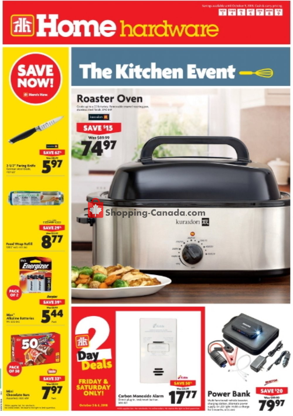 Home Hardware flyer from Wednesday October 3, 2018 to Tuesday October 9, 2018 - page 1