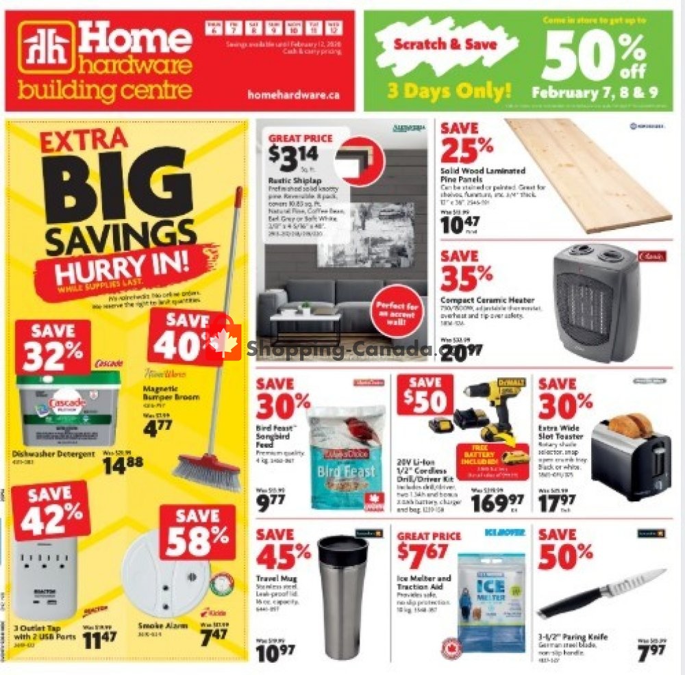 Home Hardware flyer from Thursday February 6, 2020 to Wednesday February 12, 2020 - page 1