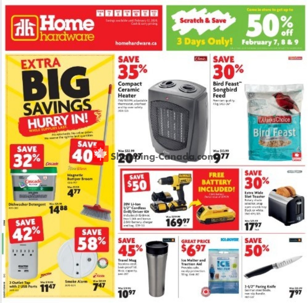 Home Hardware flyer from Thursday February 6, 2020 to Wednesday February 12, 2020 - page 1