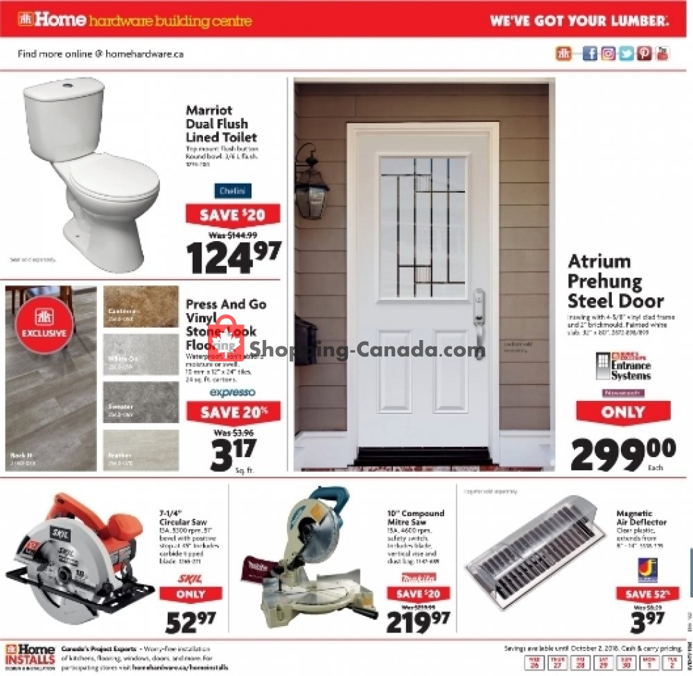 Home Hardware flyer from Wednesday September 26, 2018 to Tuesday October 2, 2018 - page 12