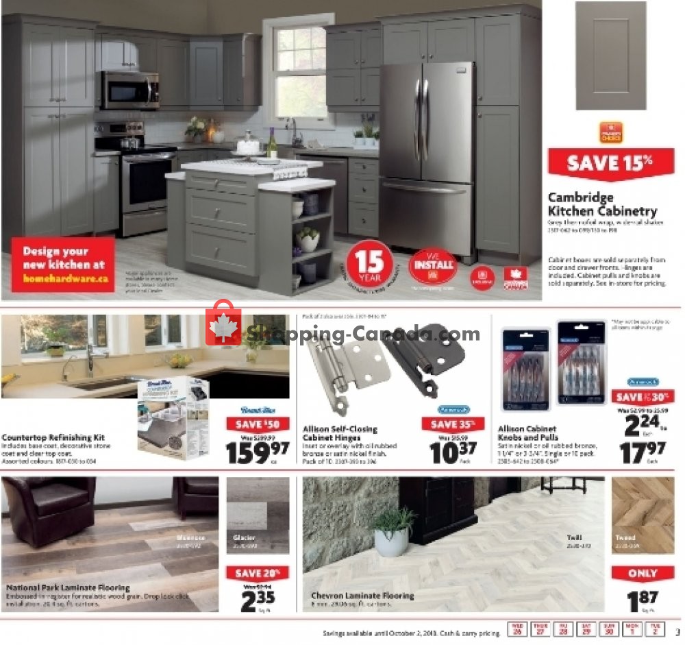 Home Hardware flyer from Wednesday September 26, 2018 to Tuesday October 2, 2018 - page 3