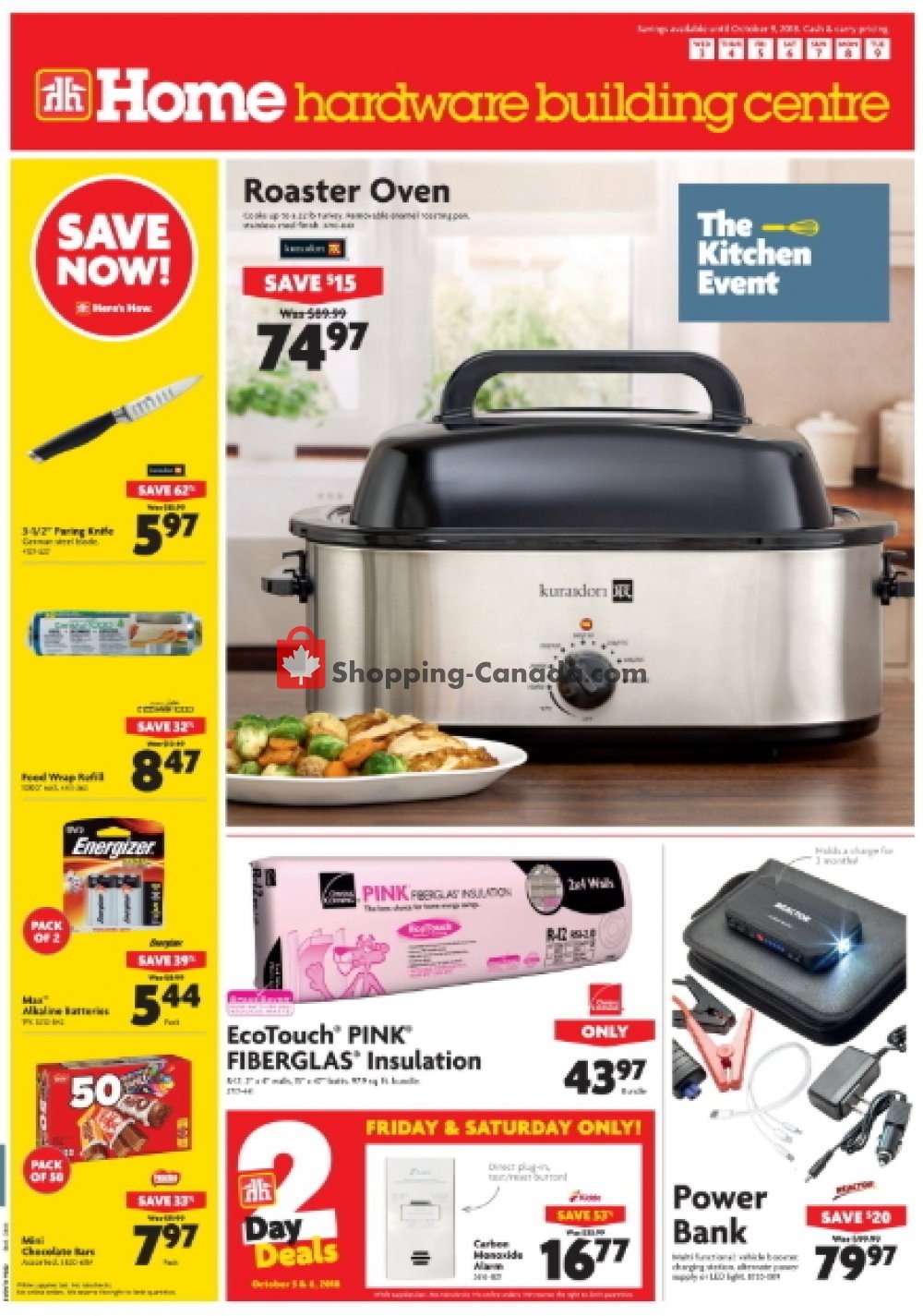 Home Hardware flyer from Wednesday October 3, 2018 to Tuesday October 9, 2018 - page 1