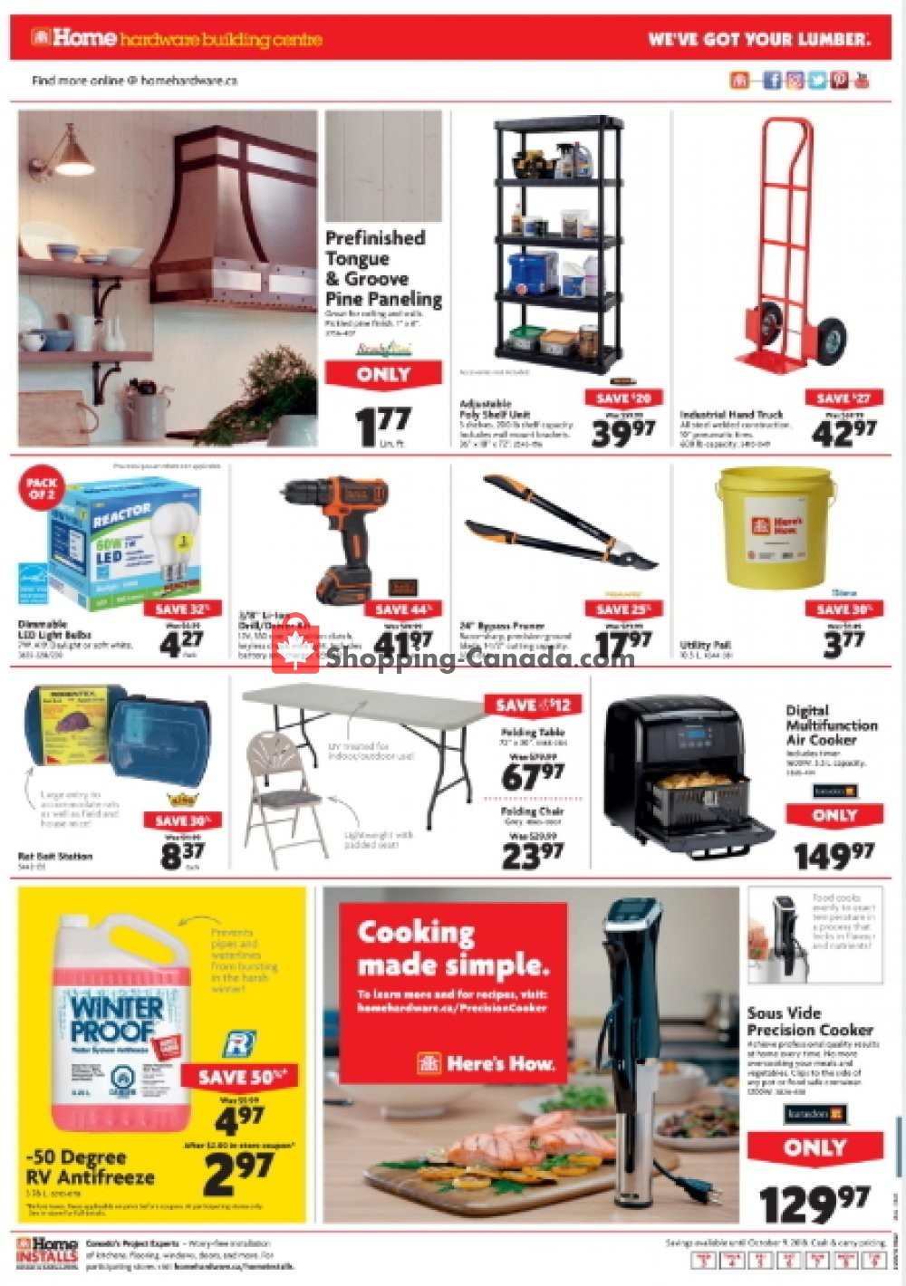Home Hardware flyer from Wednesday October 3, 2018 to Tuesday October 9, 2018 - page 12