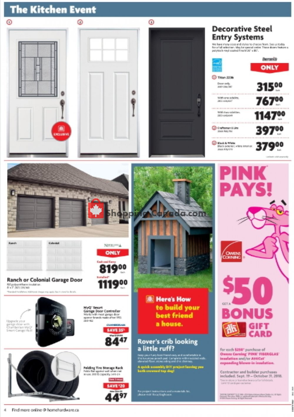 Home Hardware flyer from Wednesday October 3, 2018 to Tuesday October 9, 2018 - page 4