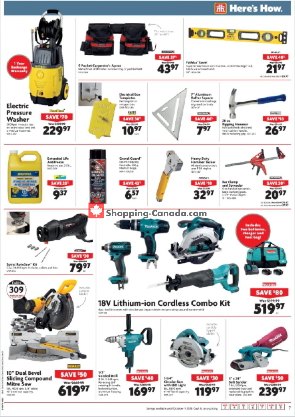 Home Hardware flyer from Wednesday October 3, 2018 to Tuesday October 9, 2018 - page 7
