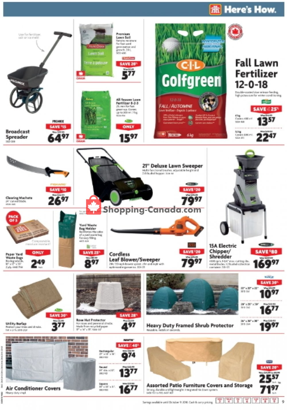 Home Hardware flyer from Wednesday October 3, 2018 to Tuesday October 9, 2018 - page 9