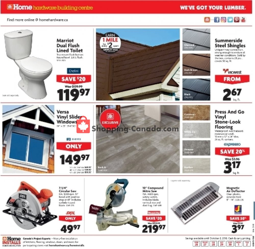 Home Hardware flyer from Wednesday September 26, 2018 to Tuesday October 2, 2018 - page 12
