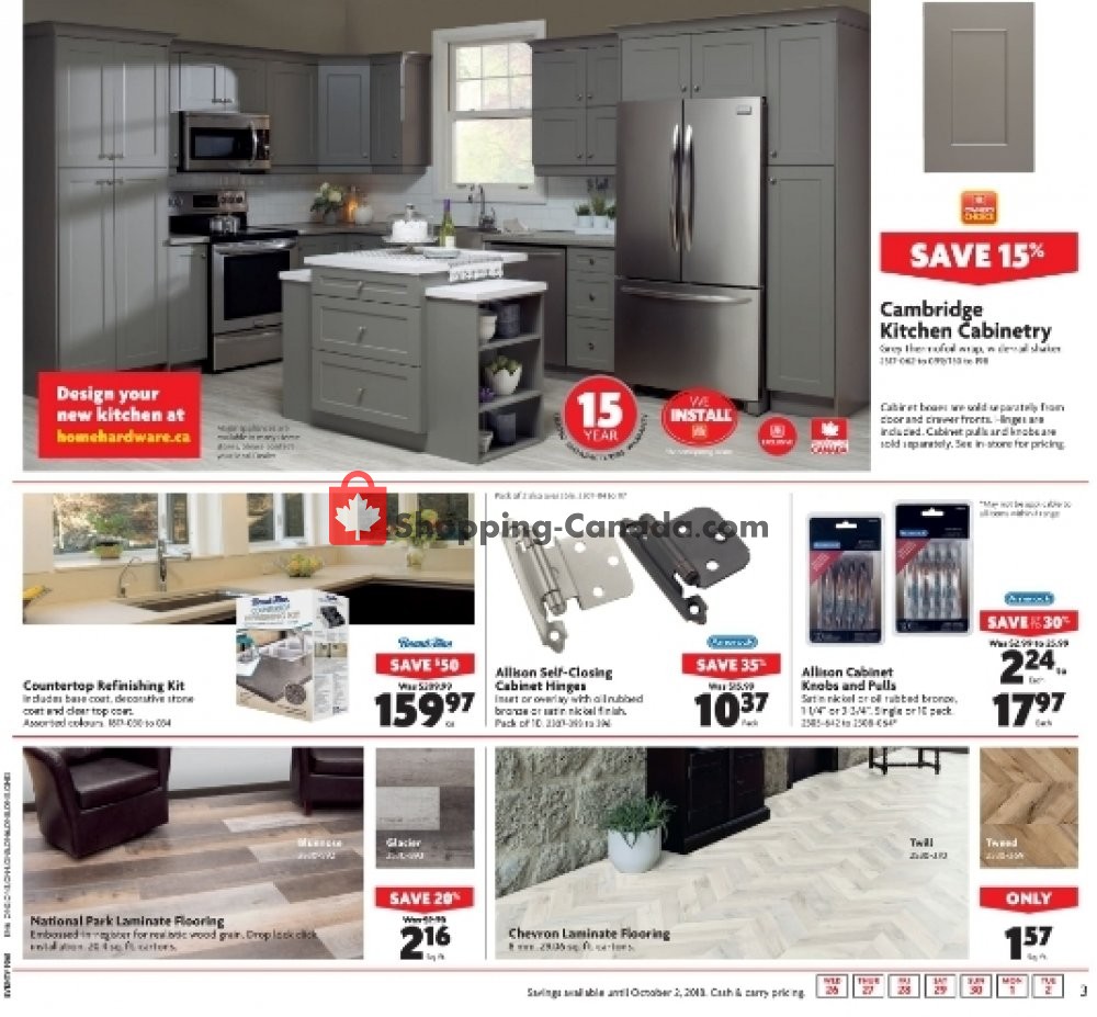 Home Hardware flyer from Wednesday September 26, 2018 to Tuesday October 2, 2018 - page 3
