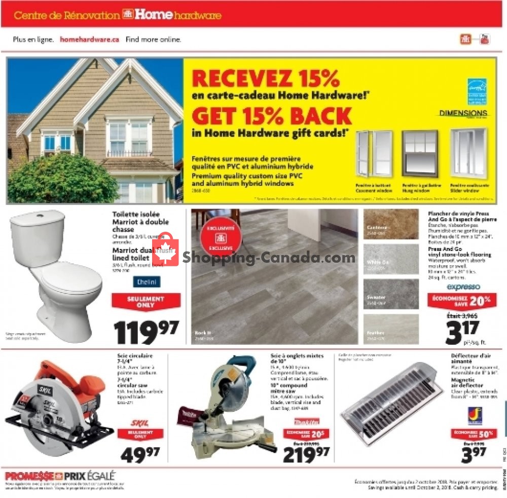 Home Hardware flyer from Wednesday September 26, 2018 to Tuesday October 2, 2018 - page 12