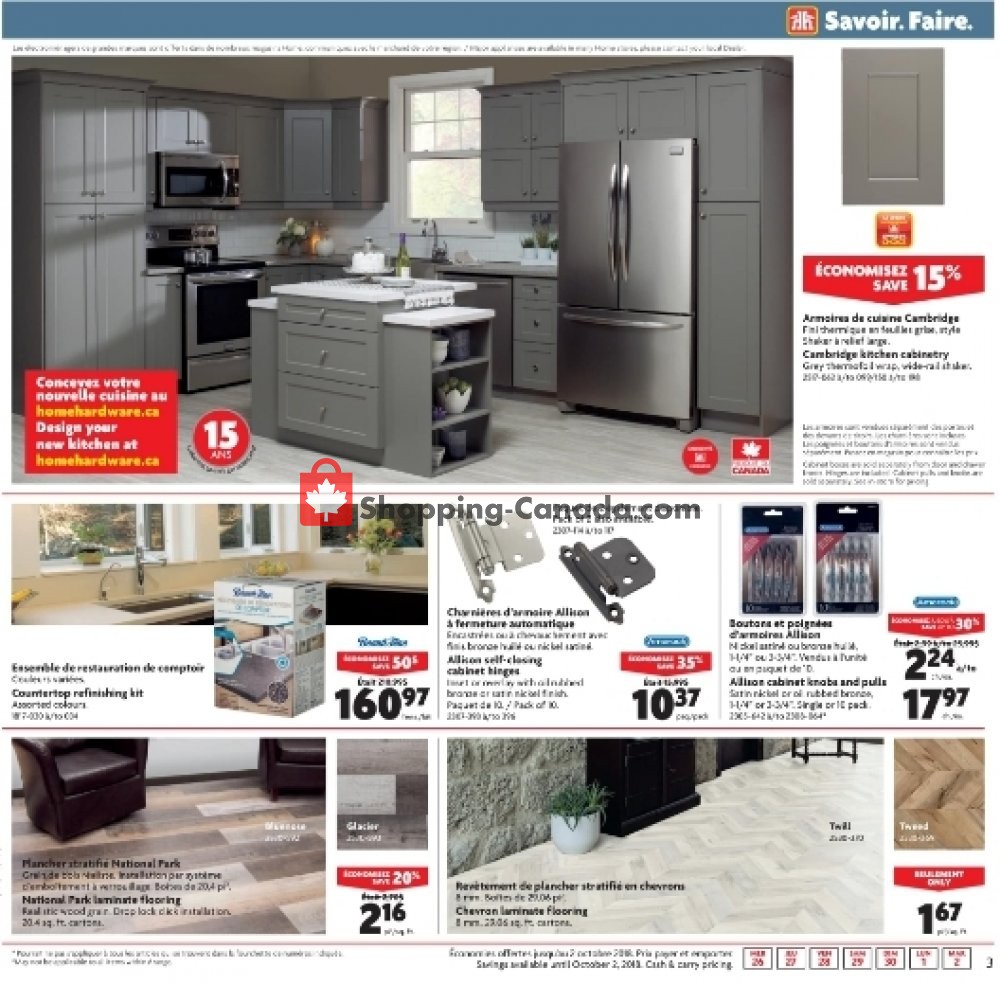 Home Hardware flyer from Wednesday September 26, 2018 to Tuesday October 2, 2018 - page 3
