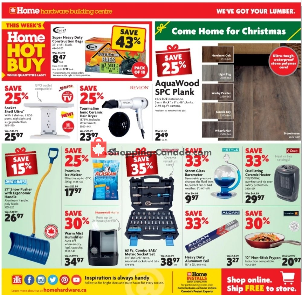 Home Hardware flyer from Thursday December 17, 2020 to Wednesday December 23, 2020 - page 2