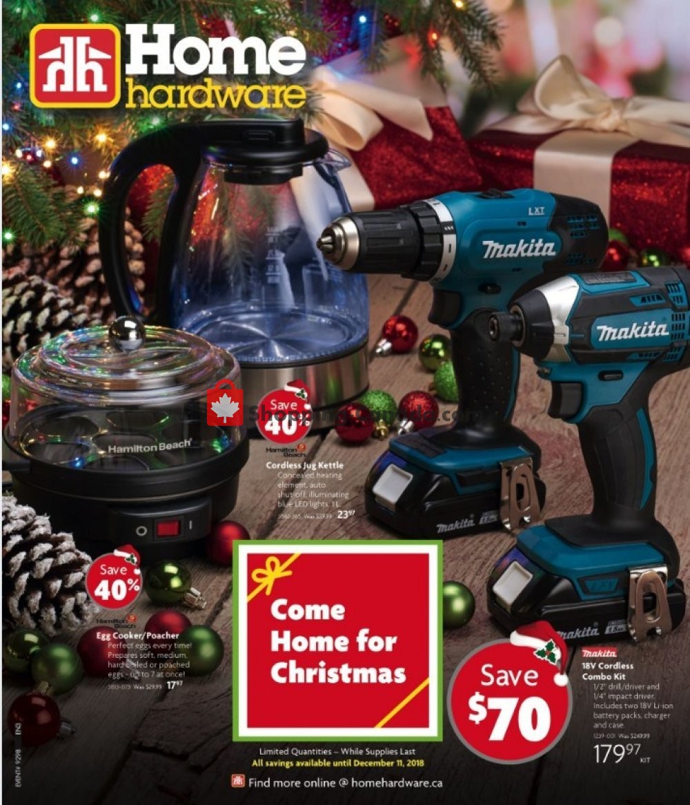Home Hardware Canada, flyer Home For Christmas) October 31 December 11, 2018