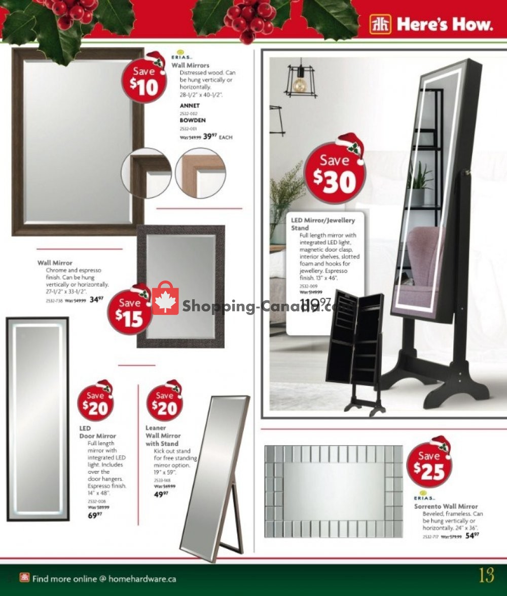 Home Hardware flyer from Wednesday October 31, 2018 to Tuesday December 11, 2018 - page 13