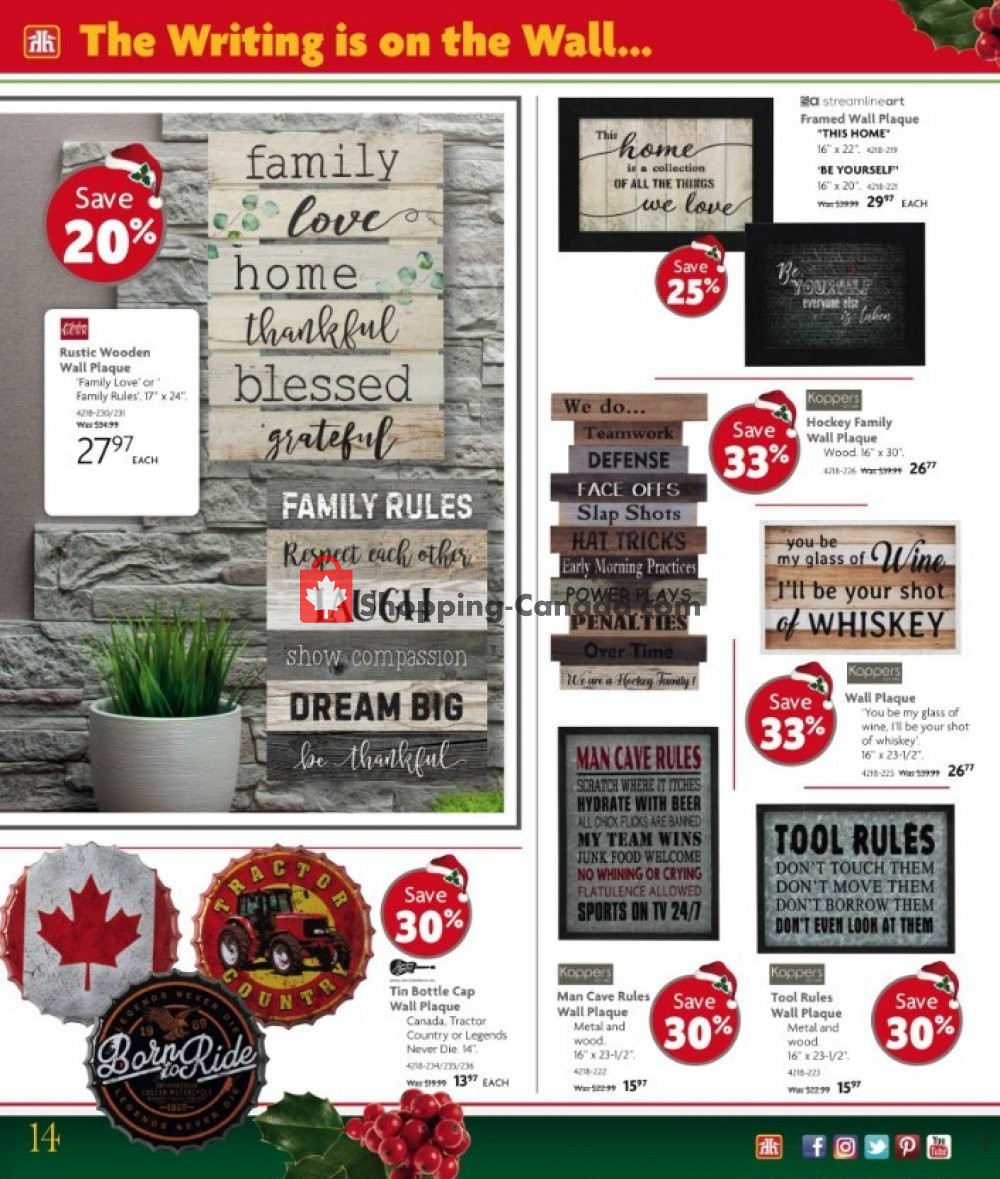 Home Hardware flyer from Wednesday October 31, 2018 to Tuesday December 11, 2018 - page 14