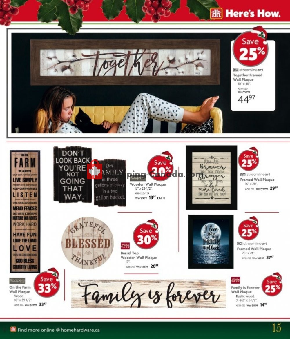 Home Hardware flyer from Wednesday October 31, 2018 to Tuesday December 11, 2018 - page 15
