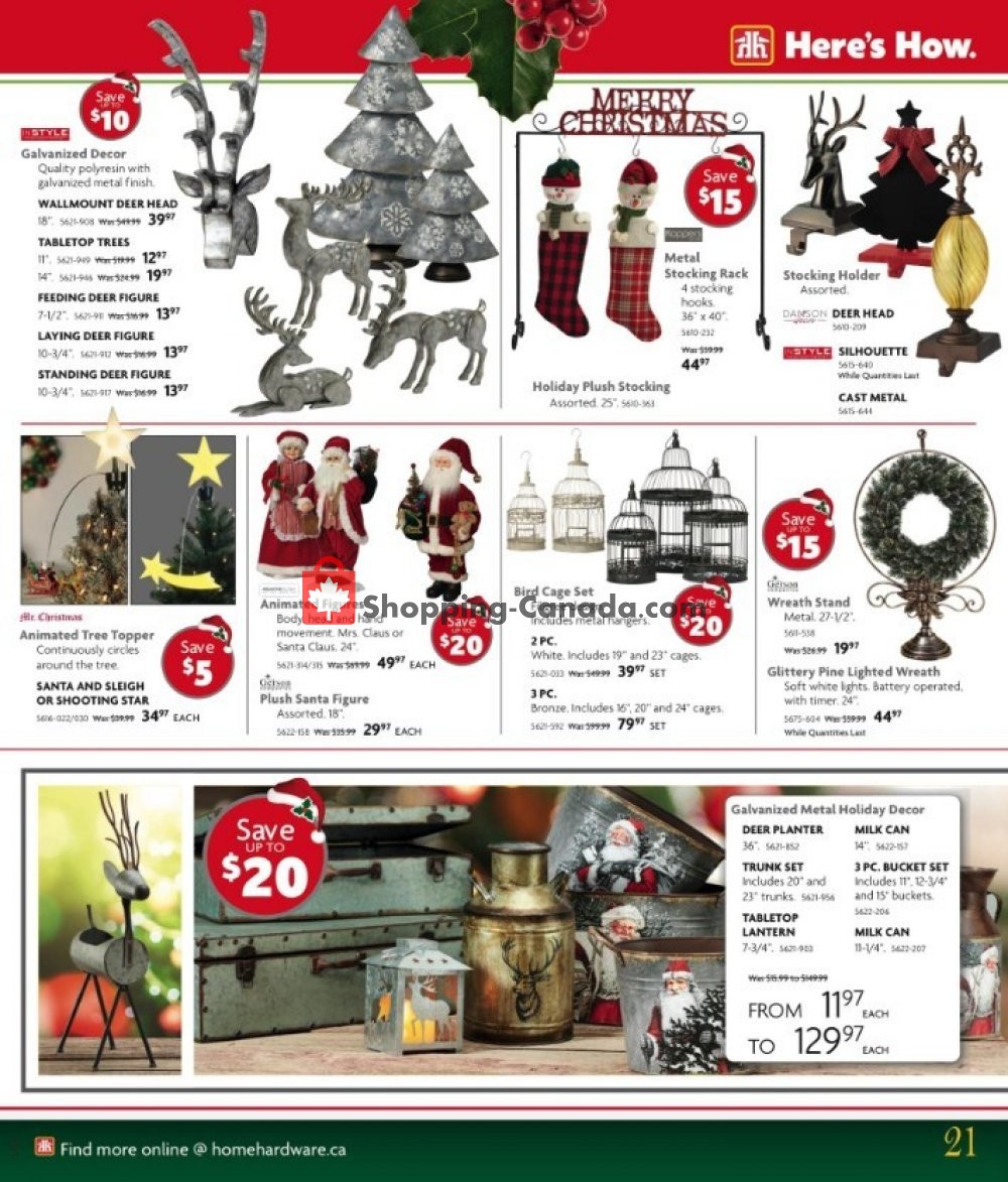 Home Hardware flyer from Wednesday October 31, 2018 to Tuesday December 11, 2018 - page 21