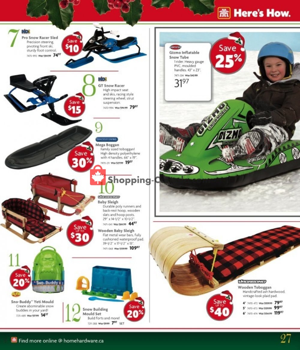Home Hardware flyer from Wednesday October 31, 2018 to Tuesday December 11, 2018 - page 27