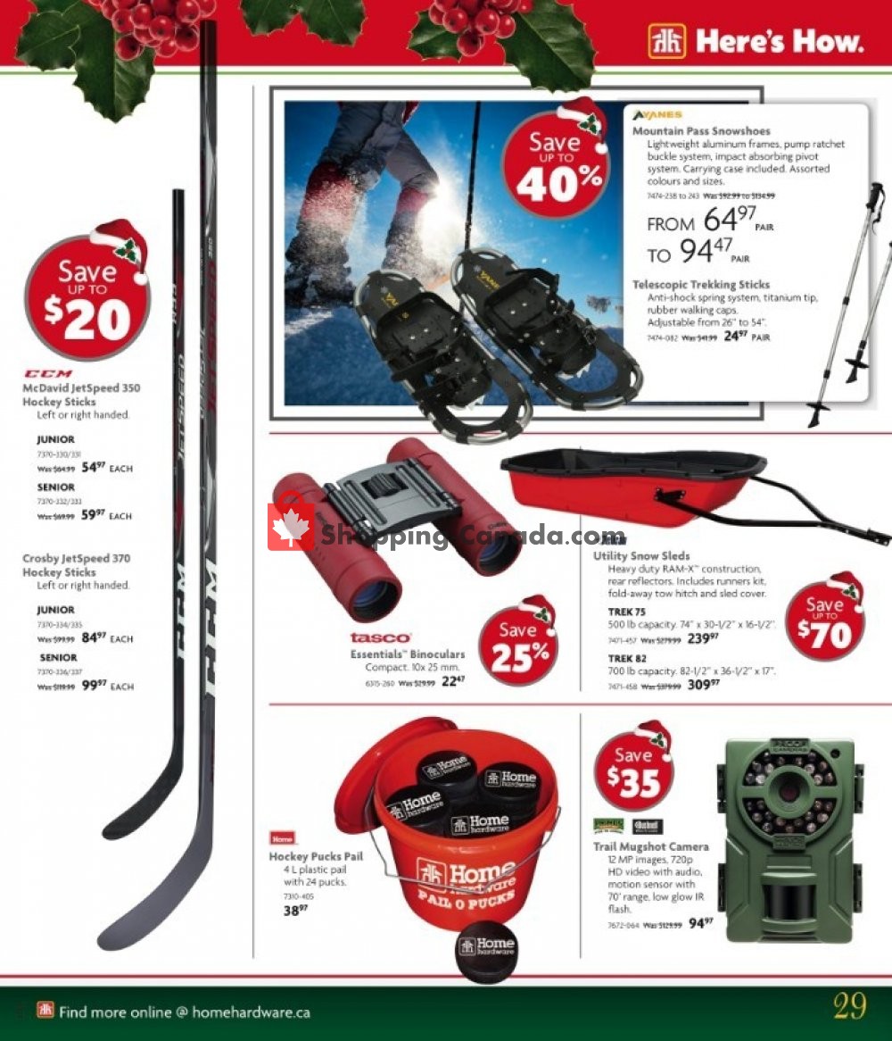 Home Hardware flyer from Wednesday October 31, 2018 to Tuesday December 11, 2018 - page 29