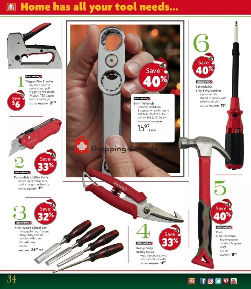 Home Hardware flyer from Wednesday October 31, 2018 to Tuesday December 11, 2018 - page 34