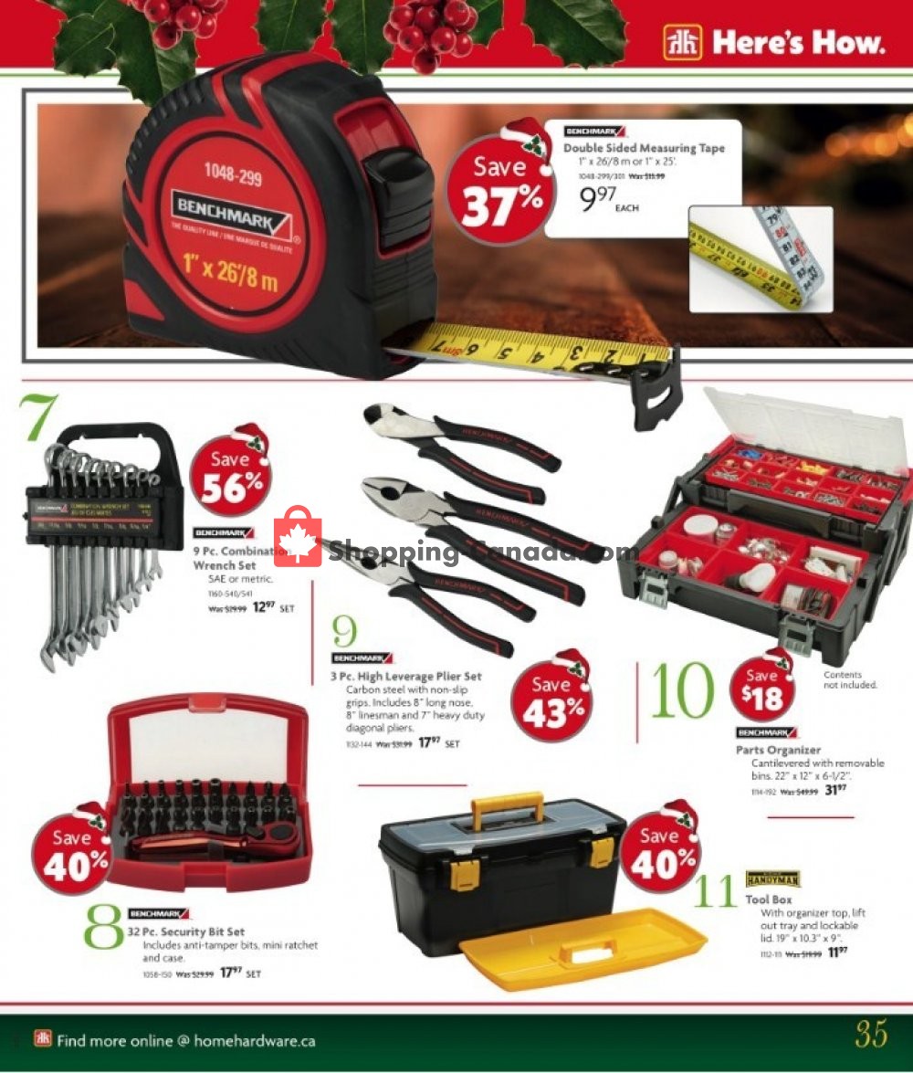 Home Hardware flyer from Wednesday October 31, 2018 to Tuesday December 11, 2018 - page 35