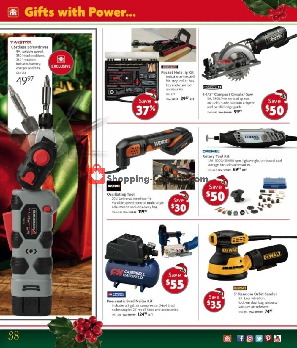 Home Hardware flyer from Wednesday October 31, 2018 to Tuesday December 11, 2018 - page 38