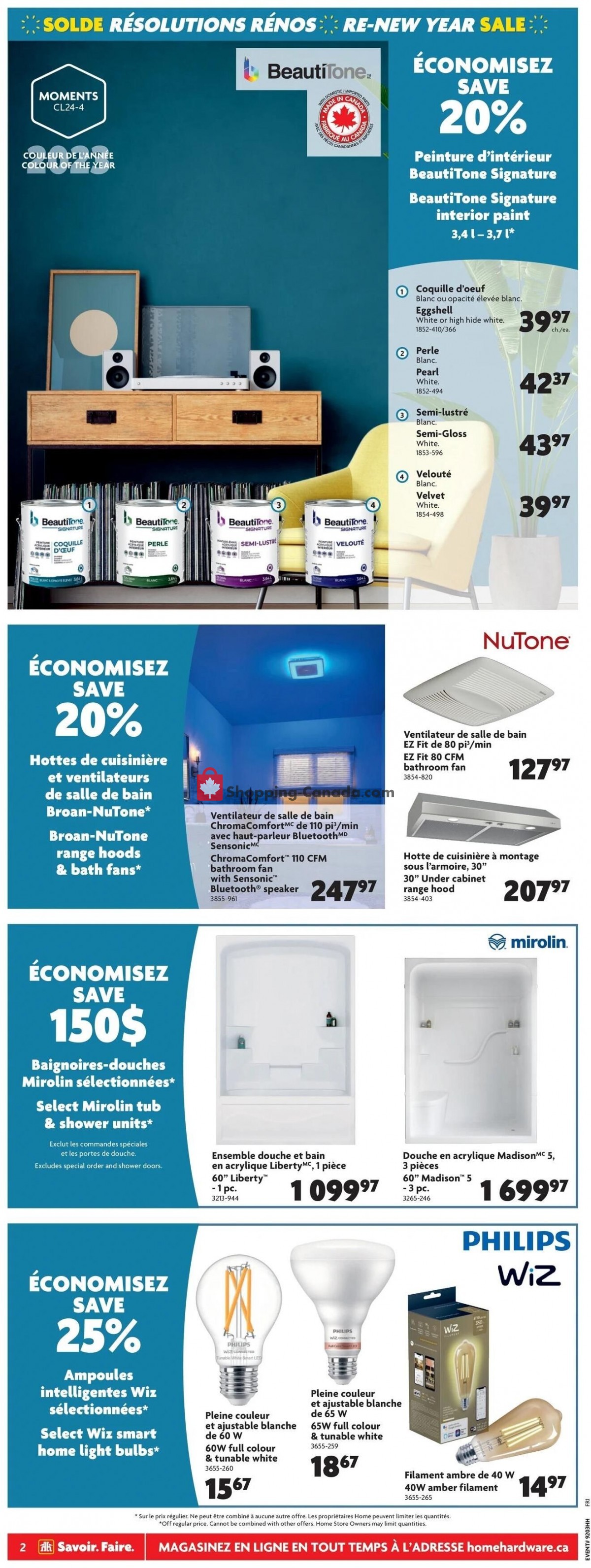 Home Hardware flyer from Thursday January 19, 2023 to Wednesday January 25, 2023 - page 4