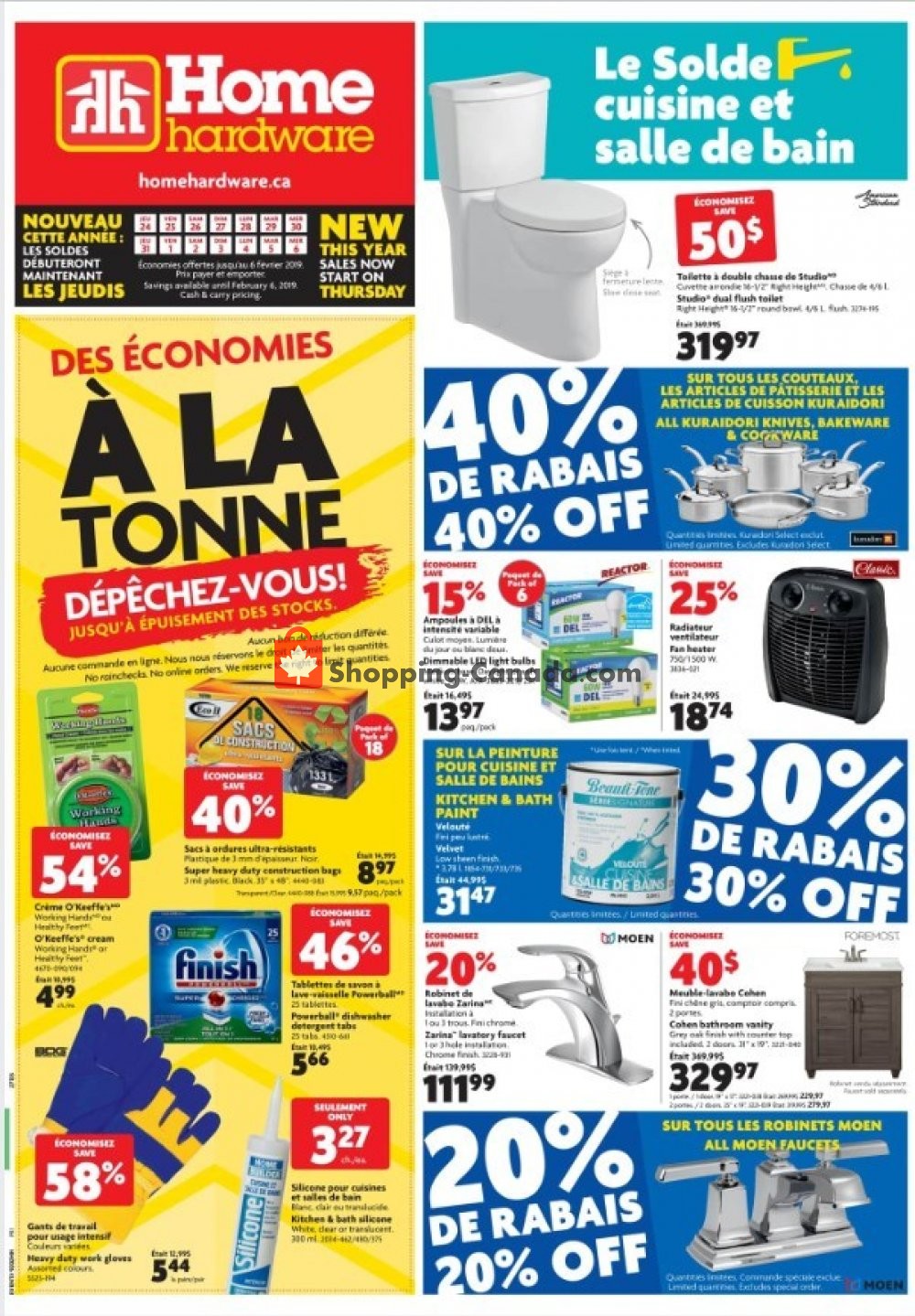 Home Hardware flyer from Thursday January 24, 2019 to Wednesday February 6, 2019 - page 1