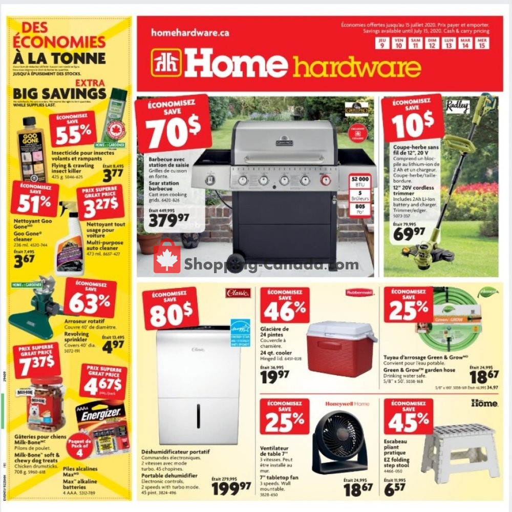 Home Hardware flyer from Thursday July 9, 2020 to Wednesday July 15, 2020 - page 1