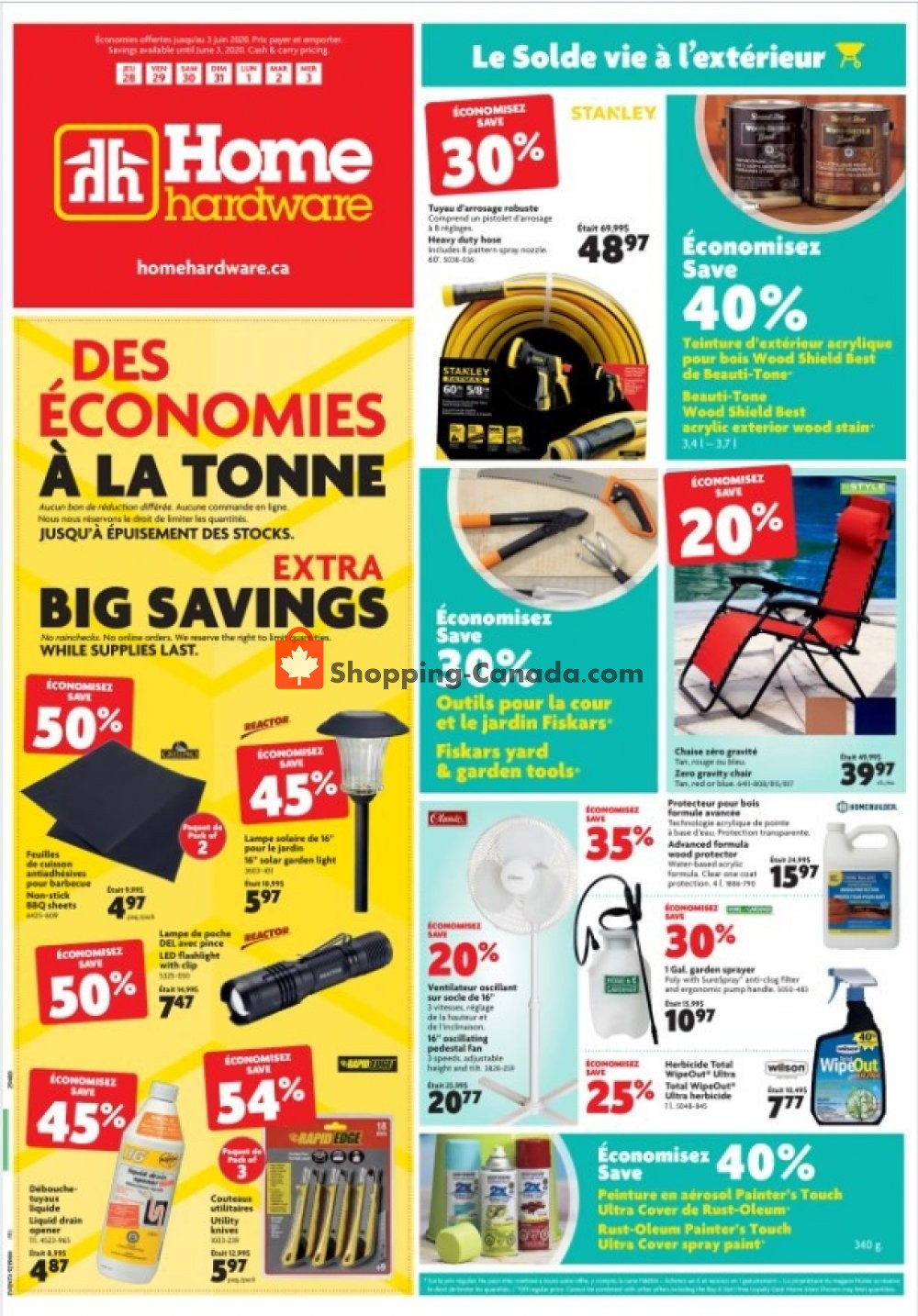 Home Hardware flyer from Thursday May 28, 2020 to Wednesday June 3, 2020 - page 1
