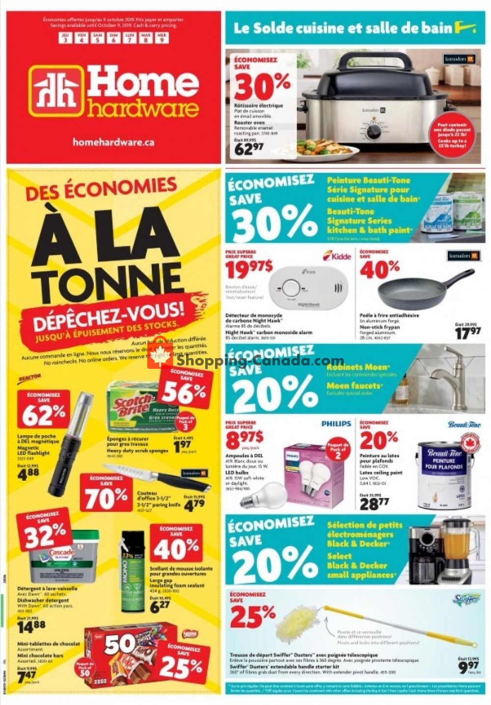 Home Hardware flyer from Thursday October 3, 2019 to Wednesday October 9, 2019 - page 1