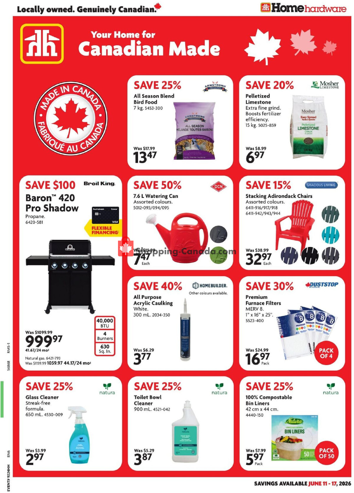 Home Hardware flyer from Thursday June 11, 2026 to Wednesday June 17, 2026 - page 1