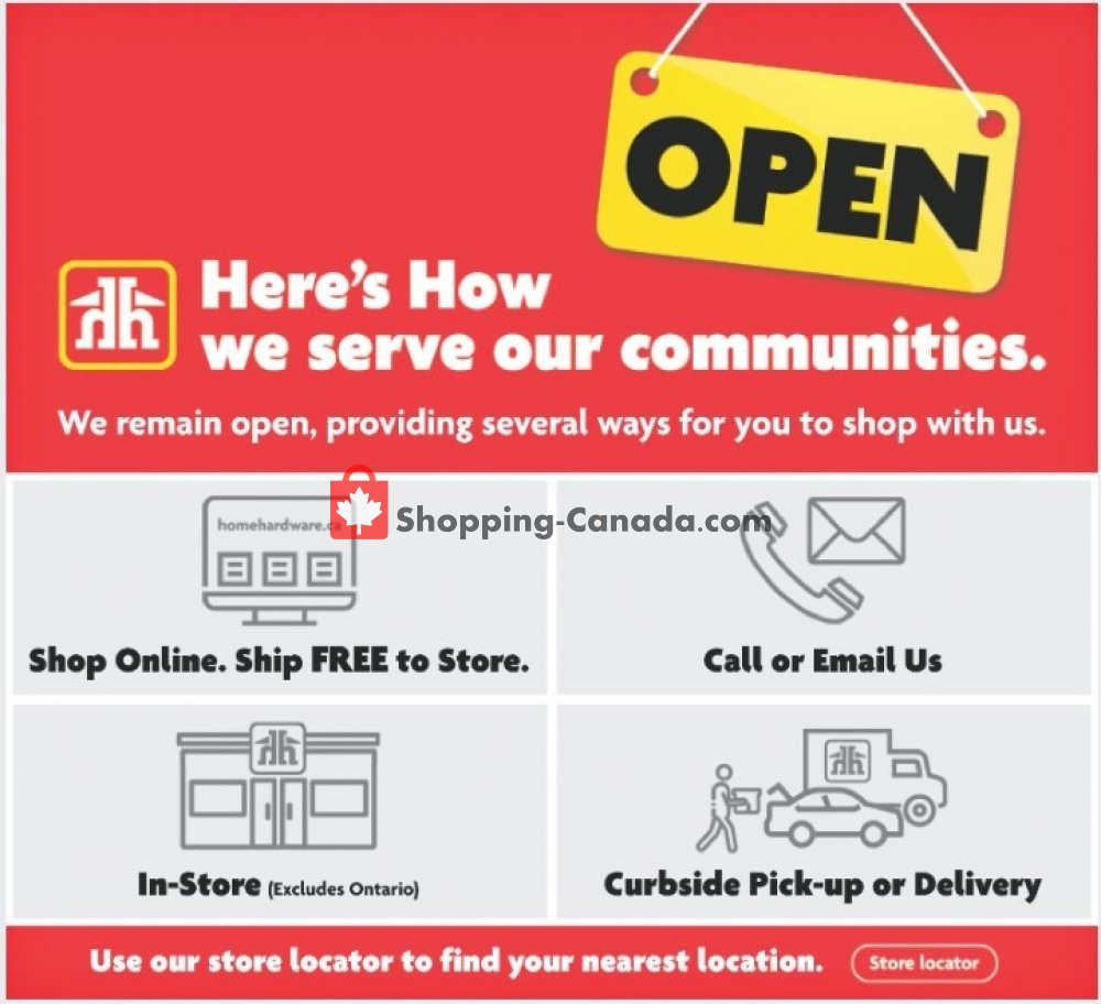 Home Hardware flyer from Thursday April 23, 2020 to Wednesday April 29, 2020 - page 1
