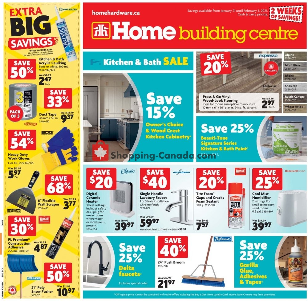 Home Hardware flyer from Thursday January 21, 2021 to Wednesday February 3, 2021 - page 12