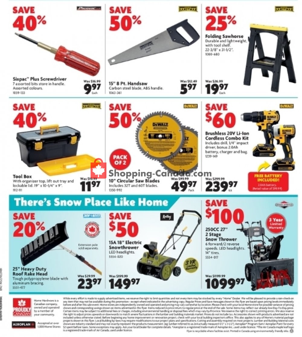 Home Hardware flyer from Thursday January 21, 2021 to Wednesday February 3, 2021 - page 20