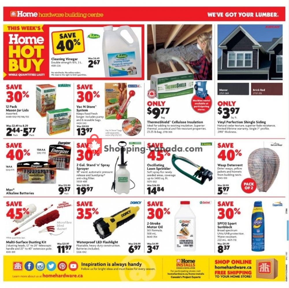 Home Hardware flyer from Thursday July 11, 2019 to Wednesday July 17, 2019 - page 2