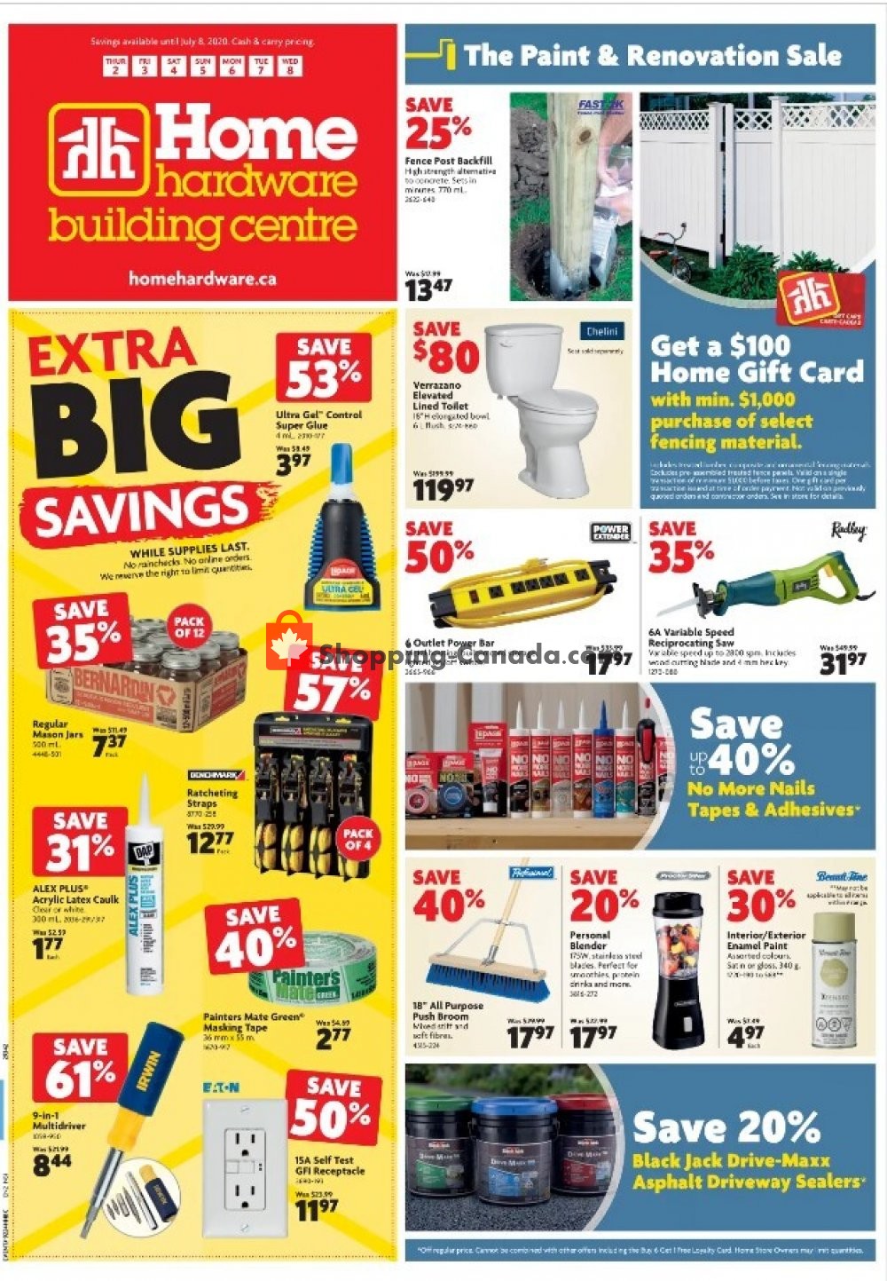 Home Hardware Canada, flyer (Extra Big Savings Atlantic) July 2