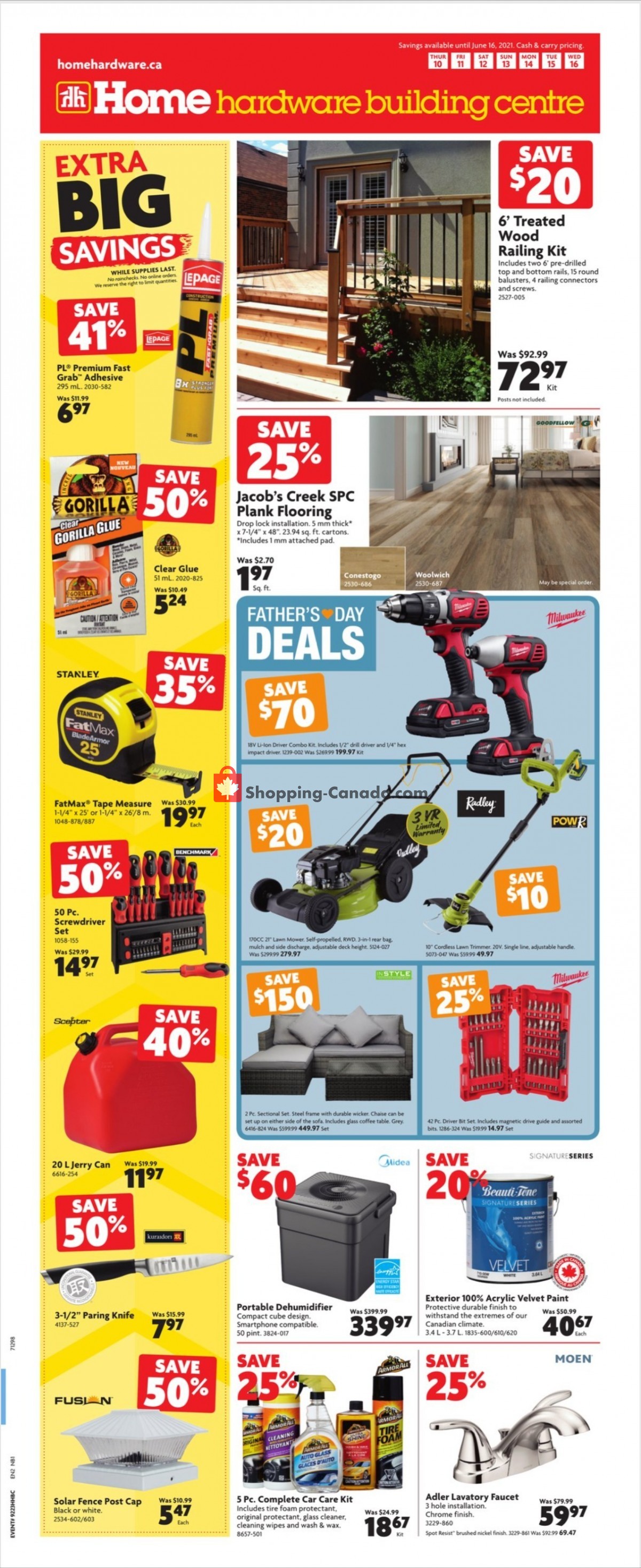 Home Hardware flyer from Thursday June 10, 2021 to Wednesday June 16, 2021 - page 1