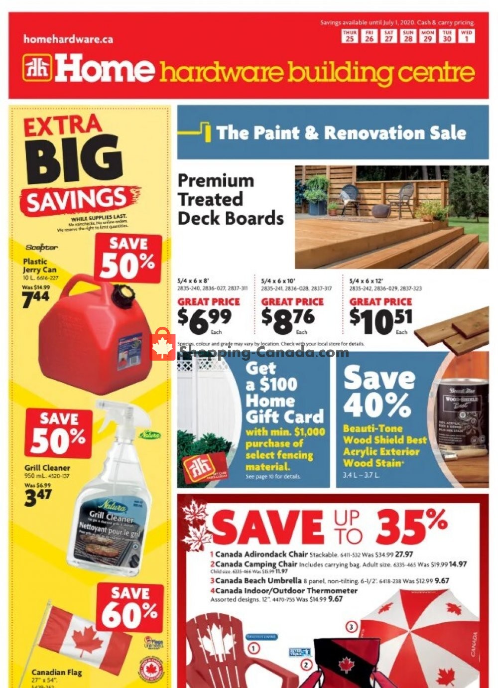 Home Hardware Canada, flyer (Extra Big Savings Atlantic) June 25