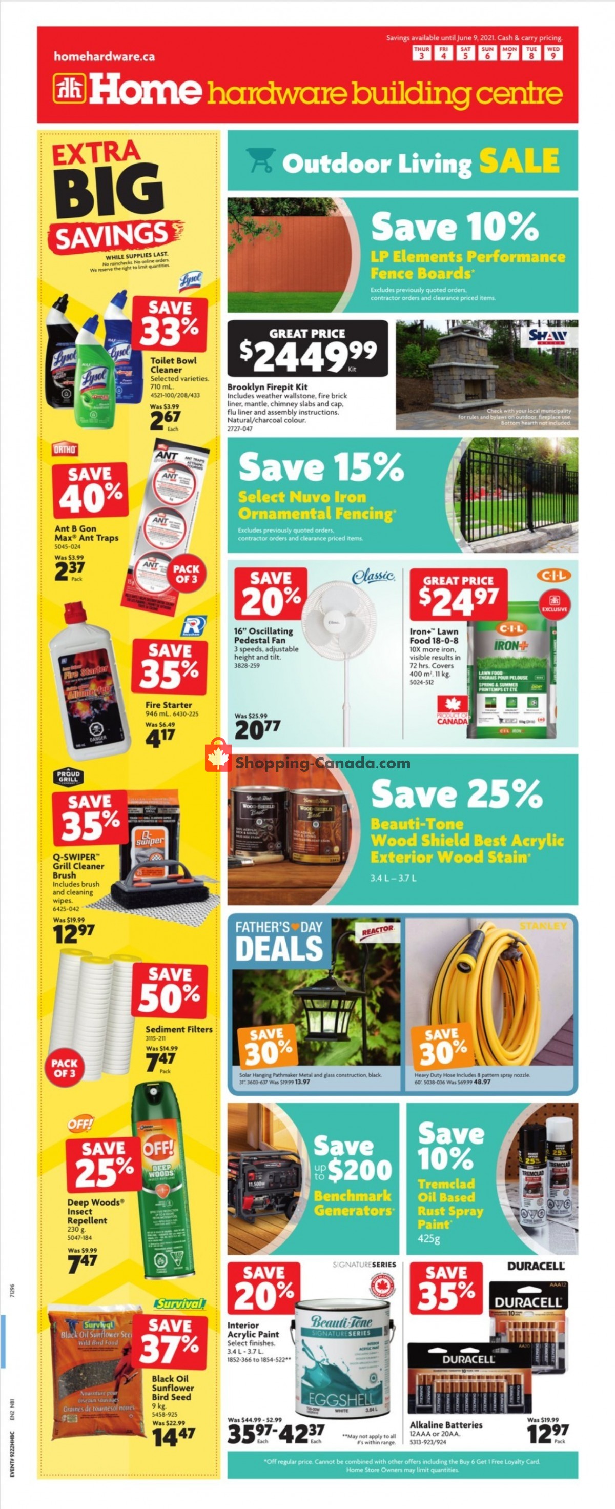 Home Hardware flyer from Thursday June 3, 2021 to Wednesday June 9, 2021 - page 1