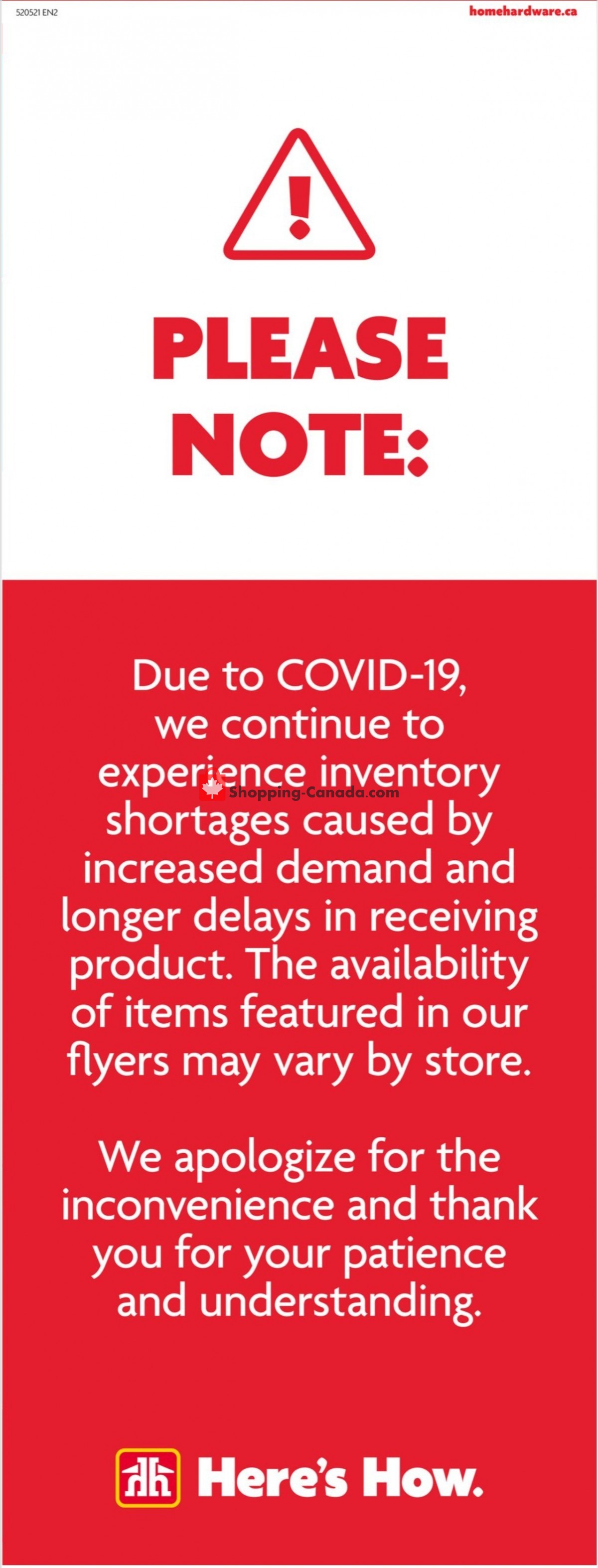 Home Hardware flyer from Thursday June 3, 2021 to Wednesday June 9, 2021 - page 18