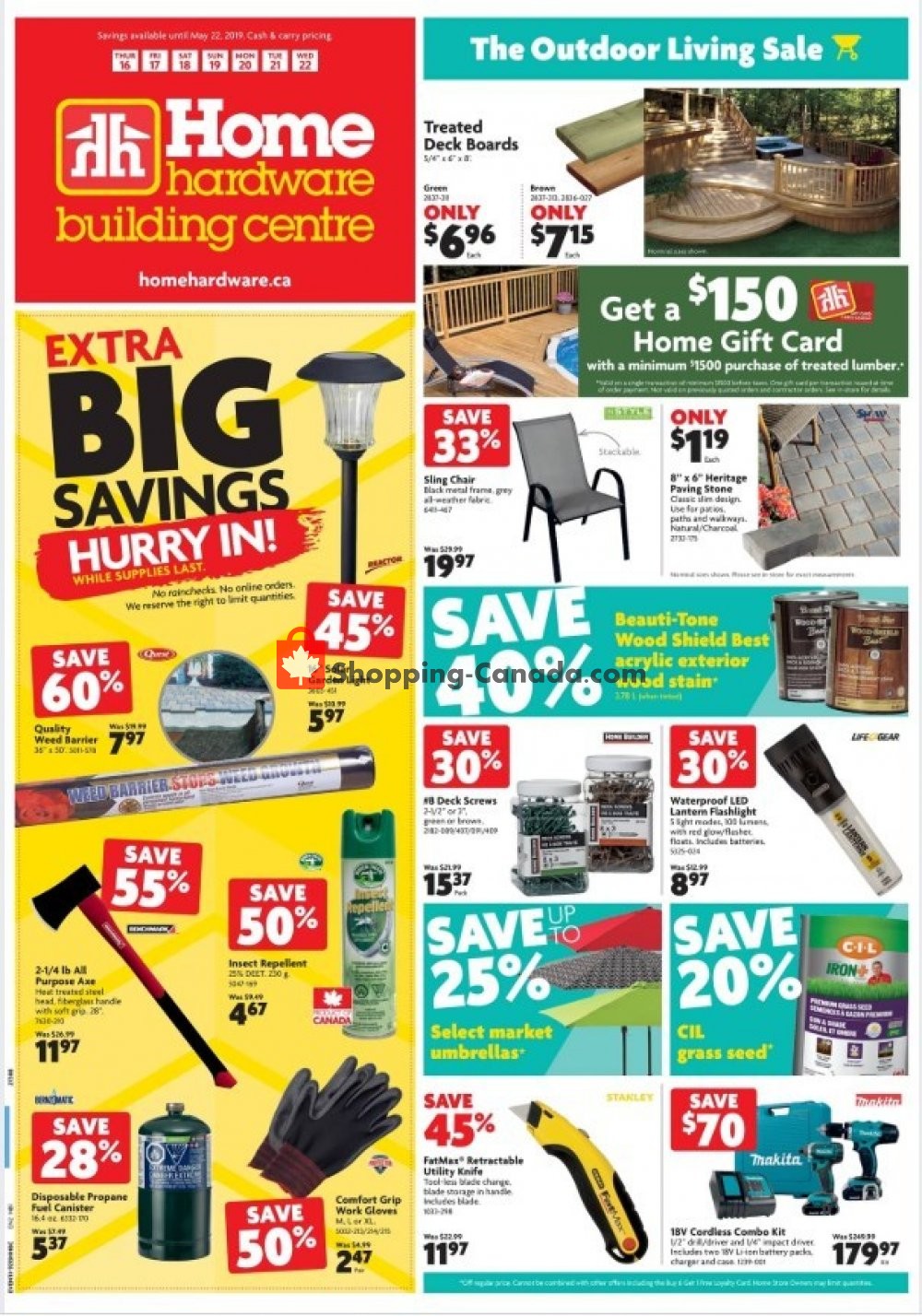 Home Hardware flyer from Thursday May 16, 2019 to Wednesday May 22, 2019 - page 1