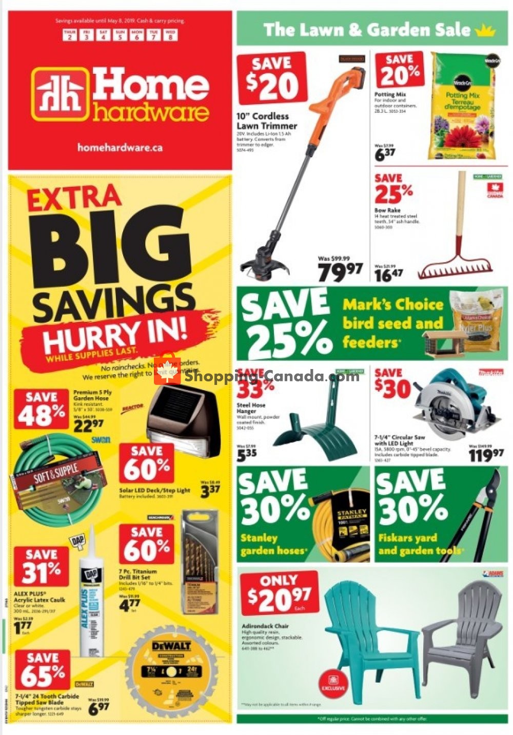 Home Hardware flyer from Thursday May 2, 2019 to Wednesday May 8, 2019 - page 1