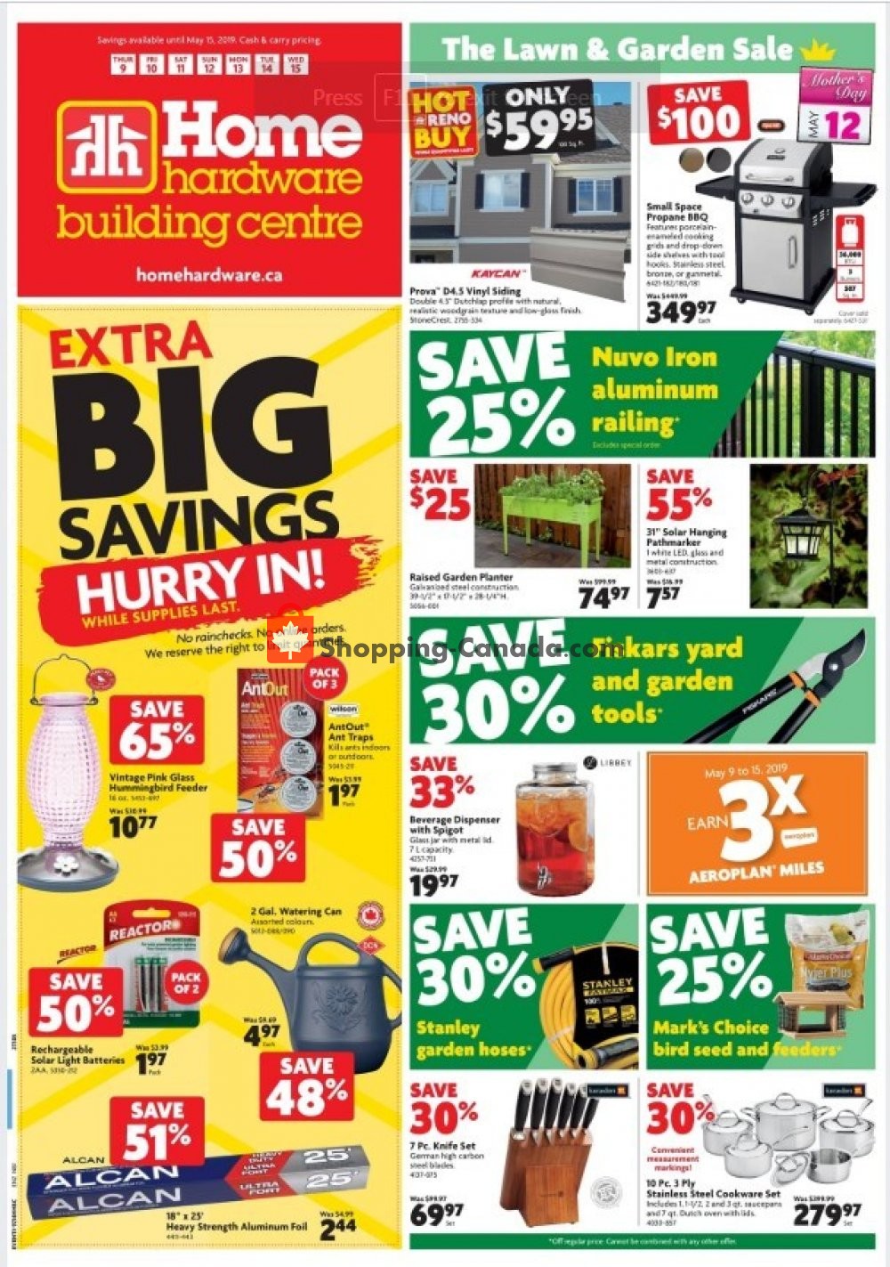 Home Hardware flyer from Thursday May 9, 2019 to Wednesday May 15, 2019 - page 1