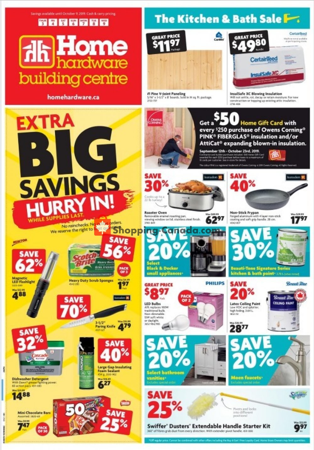 Home Hardware flyer from Thursday October 3, 2019 to Wednesday October 9, 2019 - page 1