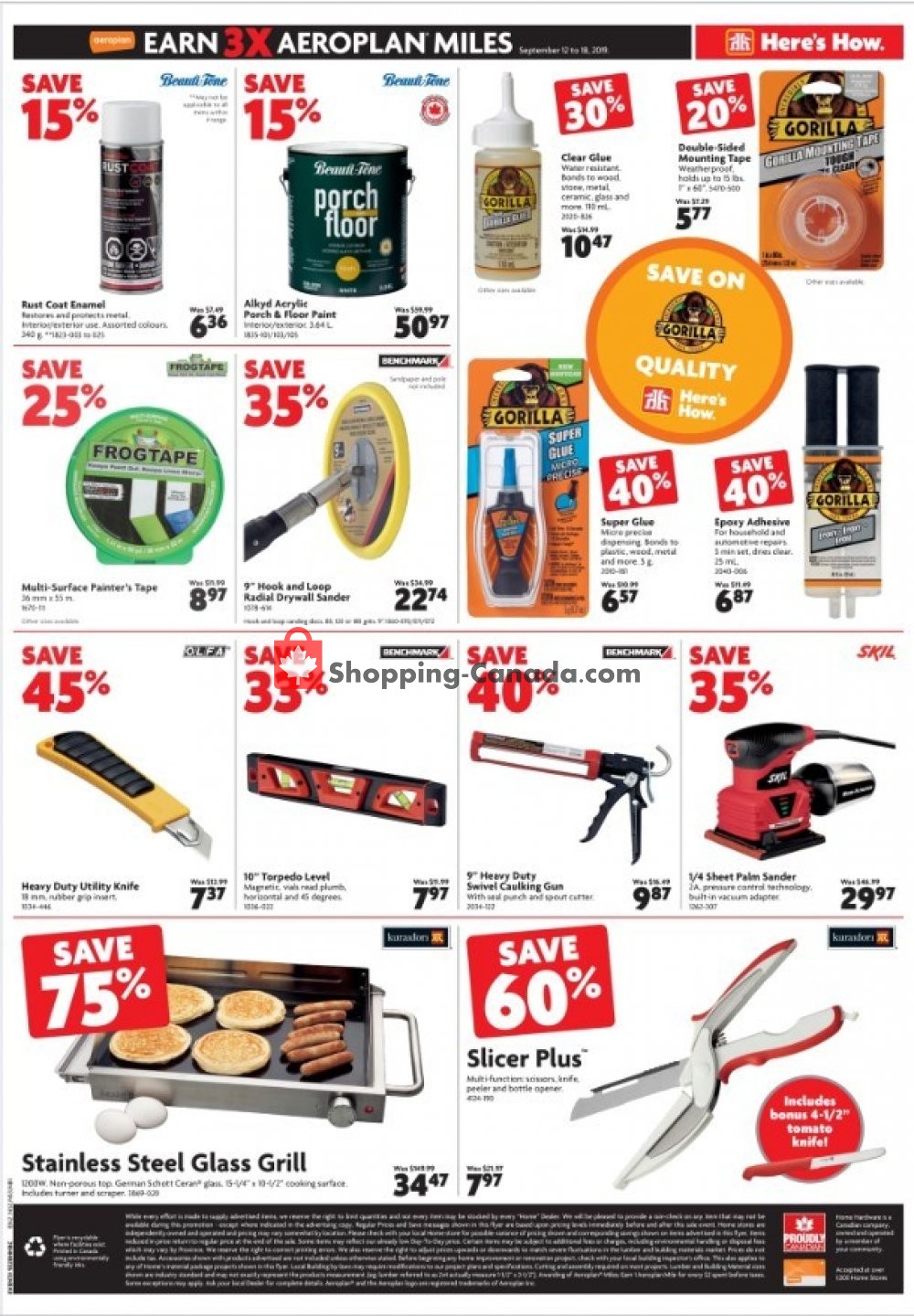 Home Hardware flyer from Thursday September 12, 2019 to Wednesday September 18, 2019 - page 12