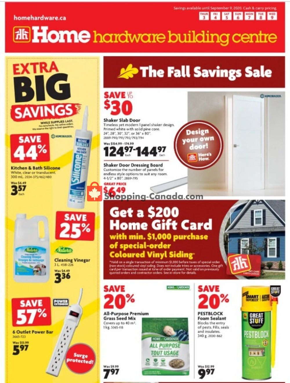 Home Hardware Canada, flyer (Extra Big Savings Atlantic) September