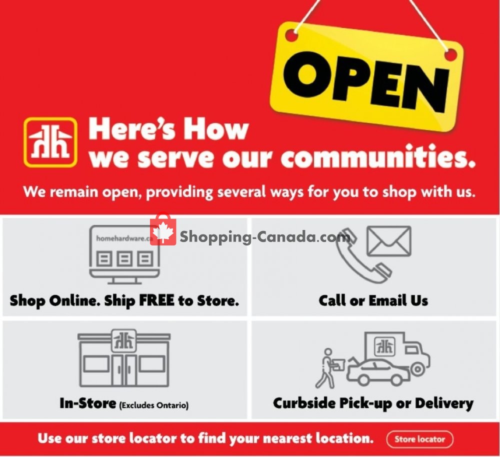 Home Hardware flyer from Thursday April 23, 2020 to Wednesday April 29, 2020 - page 1