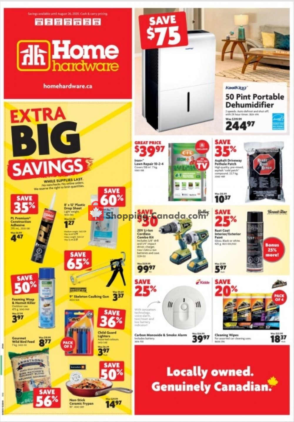 Home Hardware Canada, flyer (Extra Big Savings ON) August 20